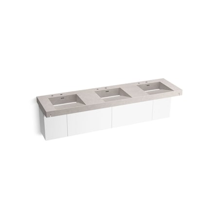 Kohler Constellation 90In Wall-Mount Basin Lavatory System In Desertsilver 81031-BPW-KED